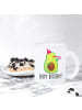 Mr. & Mrs. Panda Kaffeebecher Avocado Geburtstag mit Spruch in Transparent