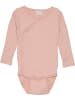 Minymo Kinder Langarmbody "Wrap Body LS Rib" in Rosa
