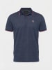 KOROSHI Elegantes basic-polo mit kurzen Ã¤rmeln fÃ¼r herren in blau