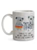 Mr. & Mrs. Panda Kaffeetasse Koala Familie mit Spruch in Grau Pastell