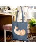 Mr. & Mrs. Panda ToteBag Robbe Liegen ohne Spruch in Indigo Blue