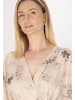 usha WHITE LABEL Damen Kimonokleid in Beige Mehrfarbig