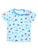 Aquarti Baby Jungen Bade-Set Zweiteiliger Badeanzug T-Shirt Hose in blau