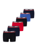 Levi´s Boxershort 6er Pack in Schwarz/Rot/Blau