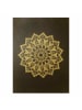 WALLART Leinwandbild Gold - Mandala Illustration Ornament Weiß schwarz in Schwarz-Weiß