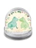 Mr. & Mrs. Panda Schneekugel Frosch Liebe mit Spruch in Naturpapier