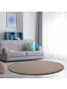 KADIMA DESIGN Hochflor Teppich waschmaschinenwaschbar Unifarben  Schlafzimmer in Beige