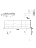 Beliani 3-Sitzer Sofa INGARO in Grau/Braun - (W) 182 x (H) 86 x (L) 79 cm
