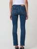 KOROSHI Schmale bestickte Damenjeans in blau