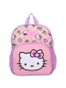 COFI 1453 Hello Kitty Sweet Charm Kinderrucksack mit Frontfach in Rosa
