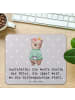 Mr. & Mrs. Panda Mouse Pad Sekretärin Chef mit Spruch in Grau Pastell