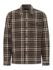 BLEND Langarmshirt Knopfleiste Karomuster Modisch in Braun