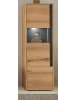 Furn.Design Vitrine Eiche Evoke 50 x 155 cm, Vitrinenschrank 2-türig mit 4 Fächern