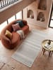 KADIMA DESIGN ESERA Teppichläufer Beige 67x180 Streifen Polypropylen Wohnzimmer in Beige
