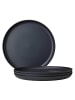 Mepal 4er Set Essteller Silueta in ø 26 cm in Nordic Black