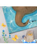 Mr. & Mrs. Panda Handtuch Otter Schwimmbad Pommes Design mit Spruch in Weiß