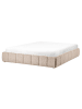 Beliani Doppelbett GENAS in Beige/Schwarz - (W) 172 x (H) 32 x (L) 214 cm