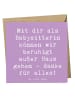 Mr. & Mrs. Panda Anlasskarte Spruch Babysitter Dank mit Spruch in Lavendeltraum
