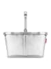 Carrybag Shopper Tasche 48 cm silver crackle