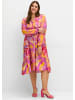 sheego Stufenkleid in pink gemustert