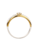 Elli Ring 925 Sterling Silber Ring Set in Zweifarbig