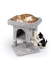 relaxdays Kratzbaum in Hellgrau - (B)52,5 x (H)60 x (T)41 cm