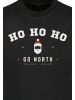 F4NT4STIC Basic Kids Tee Ho Ho Ho Santa Claus Weihnachten in schwarz