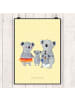 Mr. & Mrs. Panda Bild Koala Familie ohne Spruch in Gelb Pastell
