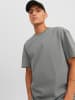 Jack & Jones Basic T-Shirt Kurzarm Shirt Relaxed Fit JJERELAXED in Grau