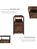 tectake Nachttisch Tullamore 30 x 49,5 x 61,5 cm, Industrial Holz dunkel, rustikal