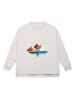 wat? Apparel Sweatshirt Sunrise & Lake in Cream Heather Grey