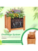 COSTWAY Blumenkasten mit Gartenbank 169 x 35 x 35 cm in Orange