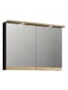 VCM  LED Bad Spiegelschrank Steckdose 59x80x23 Cosila in Anthrazit / Honig-Eiche