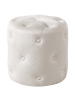 Beliani Pouf COROLLA in Weiß - (W) 40 x (H) 40 x (L) 40 cm