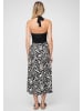Cloud5ive Cloud5ive Maxi Neckholder-Dress with zebra print in black/white