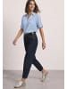 Street One High Waist Barrel Leg Jeans im Loose Fit in Rinse Blue Washed