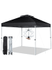 COSTWAY 3x3m Pop-Up Pavillon in Schwarz