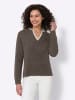 Heine Pullover in dunkeltaupe-meliert