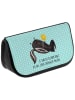 Mr. & Mrs. Panda Waschtasche Stinktier Ball mit Spruch in Türkis Pastell