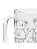 Mr. & Mrs. Panda Bierglas Koala Familie ohne Spruch in Transparent