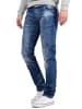 Cipo & Baxx Herren Regular Fit Jeans Stonewashed in Blue