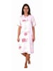 NORMANN Kurzarm Nachthemd Knopfleiste am Hals - 80141 in rosa
