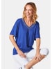 GOLDNER Kurzgröße:  Shirt mit Stickerei in royalblau