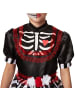 tectake Kurzkleid mit Skelettaufdruck, schwarz/rot