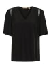 CULTURE Kurzarm-Bluse CUsif Relaxed fit in Black