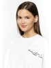 myMo Sweatshirt Mit Applikation in Weiss