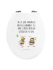 Mr. & Mrs. Panda wc deckel holz Hummeln Kleeblatt mit Spruch in Weiß