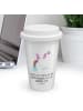 Mr. & Mrs. Panda ToGo Kaffeebecher Einhorn Pupsen mit Spruch in Weiß
