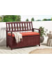 Beliani Gartenbank SOVANA in Braun/Rot - (W) 120 x (H) 91 x (L) 60 cm