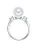 Rafaela Donata Perlen-Ring Sterling Silber Zirkonia Muschelkernperle in weiß